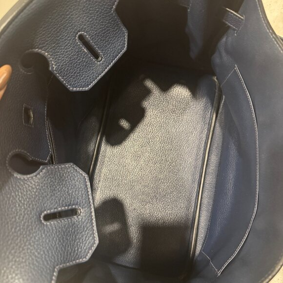 Authentic Hermes Blue Birkin Bag 35 - Picture 8 of 12
